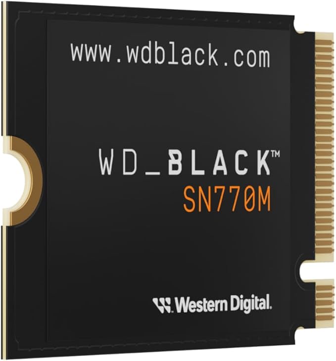 WD_Black SN770M 1TB M.2 2230 NVMe SSD, for Handheld Game Consoles and Compatible Laptops with PCIe Gen 4.0, up to 5150MB/s, TLC 3D NAND, Ideal for Asus ROG Ally, Steam Deck, Microsoft Surface