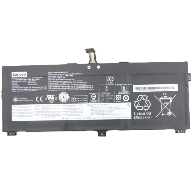 Compatible Lenovo battery for ThinkPad X13 X390 Yoga, 51Wh, 4345mAh, 11.52V Li-poly, model L18L3P72, L18M3P72.