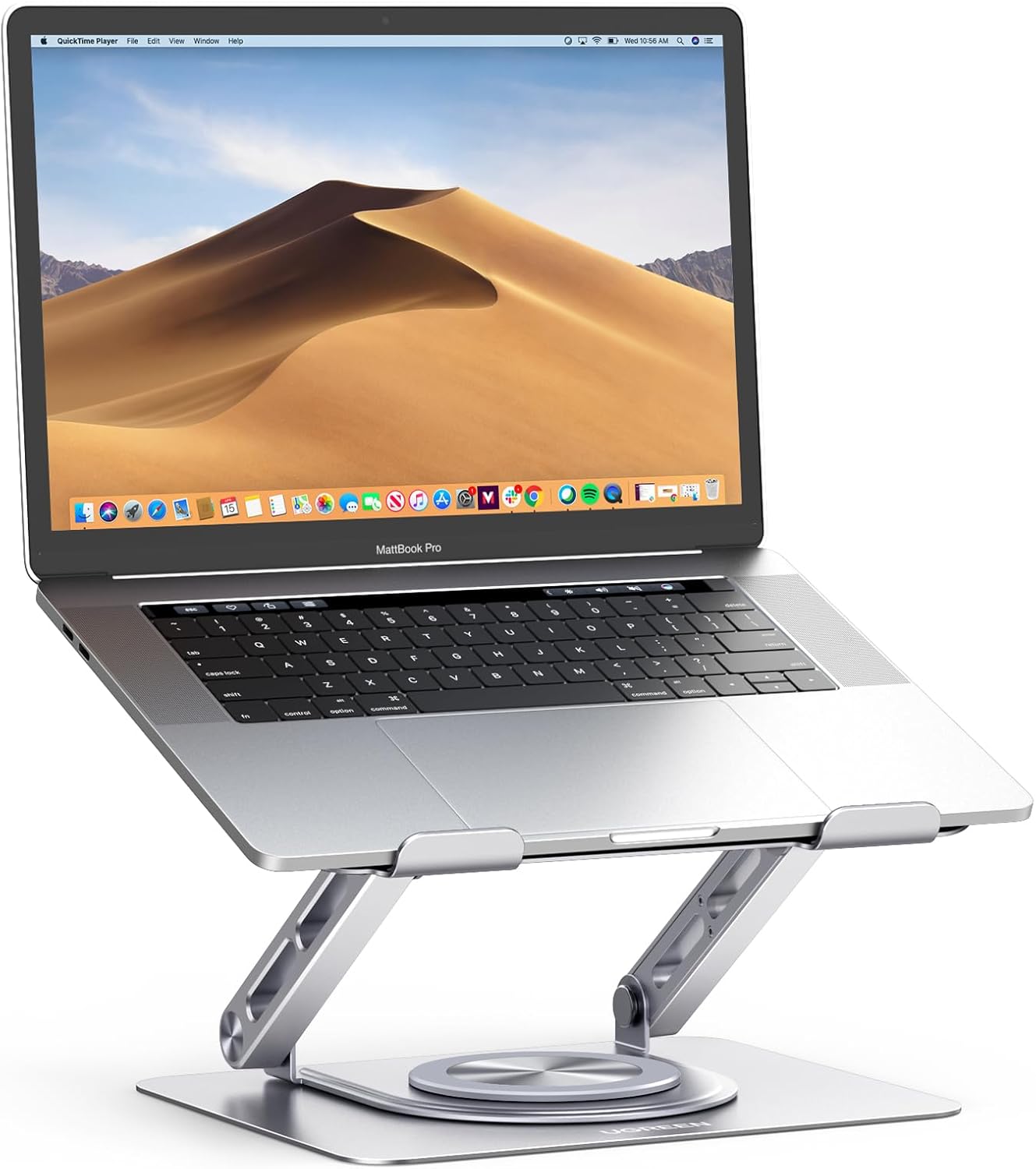 UGREEN Laptop Stand for Desk Holder with 360° Rotating Base, Adjustable Computer Riser Ergonomic, Compatible with MacBook, Notebook, up to 17.3 Inch