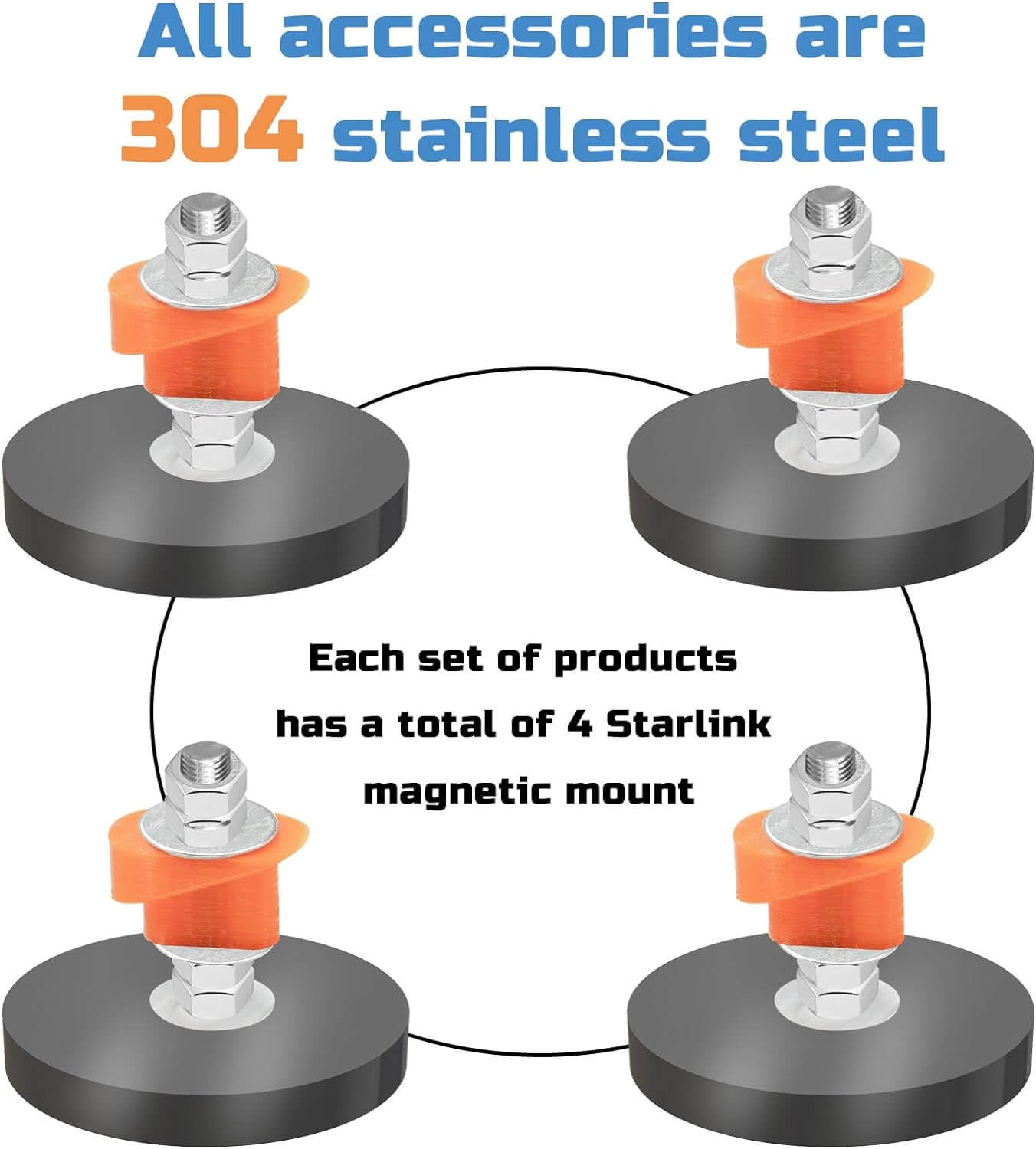 Starlink Magnetic Roof Mount, Starlink Magnet Mounting Kit, Starlink Mounting Kit, Starlink Roof Mount, Starlink Pole Mount, for Starlink Internet Kit Satellite,Starlink Accessories