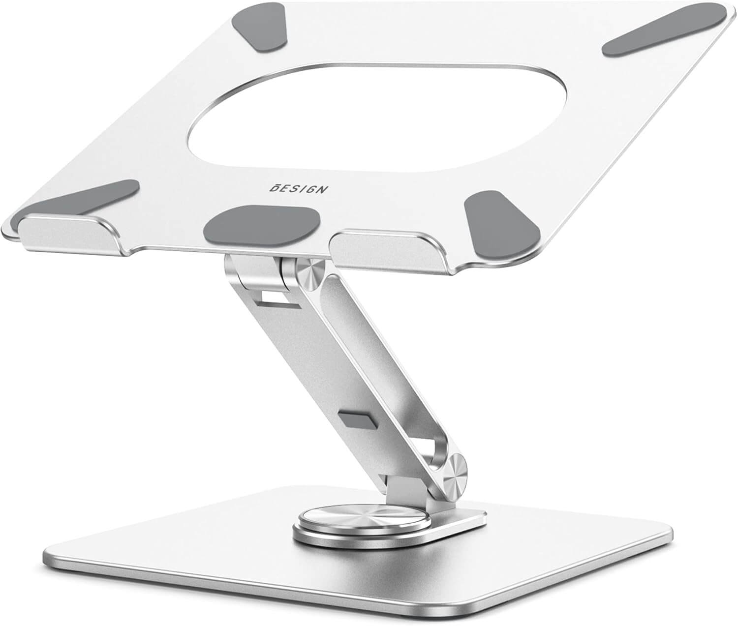 BESIGN LSX7 Laptop Stand with 360° Rotating Base, Ergonomic Adjustable Notebook Stand, Riser Holder Computer Stand Compatible with Air, Pro, Dell, HP, Lenovo More 10-15.6" Laptops (Silver)consumables