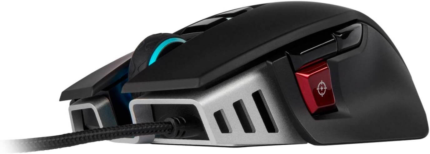 Corsair CH-9309011-AP M65 Elite- FPS Gaming Mouse- 18,000 DPI Optical Sensor- Adjustable DPI Sniper Button- Tunable Weights- Black, Holds 17.5"x23.5" Pad