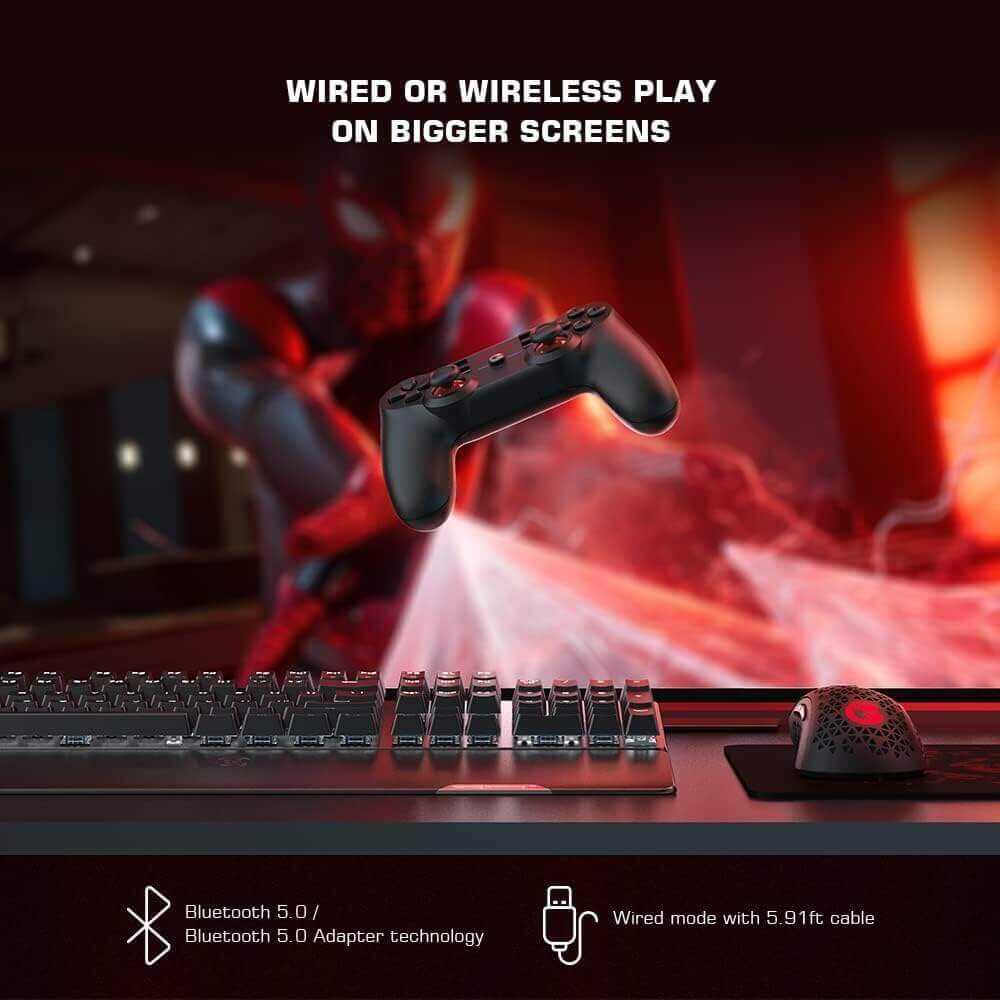 GameSir T3s Wireless Controller, PC Controller for Windows 7/8/10/11, Game Controller Joystick with Dual-Vibration, Bluetooth Game Controller for Switch/Android/iPhone,Mobile Gamepad for Apple Arcade MFi Games with Adjustable Vibration