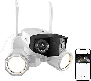 Reolink Duo Floodlight WiFi – 4K 2.4/5Ghz WiFi Floodlight Camera with Dual Lens for 180° Field of View