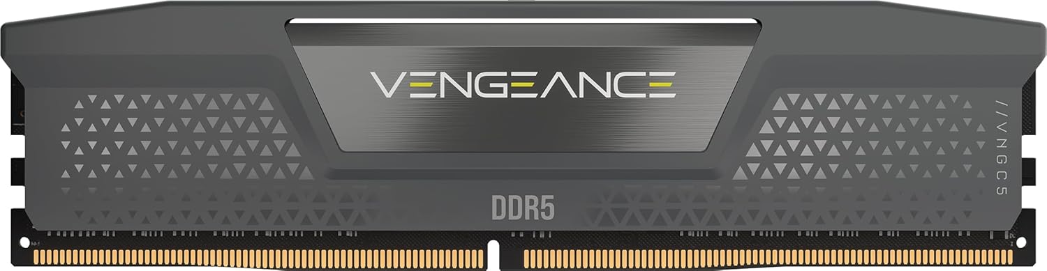 CORSAIR Vengeance DDR5 RAM 32GB (1x32GB) 6000MHz CL38-44-44-96 1.35V AMD Expo Desktop Computer Memory – Grey (CMK32GX5M1B6000Z38)
