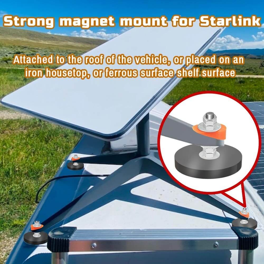 Starlink Magnetic Roof Mount, Starlink Magnet Mounting Kit, Starlink Mounting Kit, Starlink Roof Mount, Starlink Pole Mount, for Starlink Internet Kit Satellite,Starlink Accessories