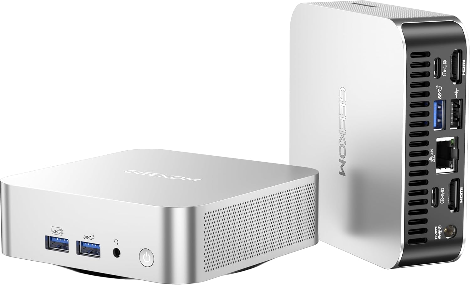 GEEKOM A6 Mini PC AMD Ryzen 7 6800H(8C/16T), 16GB DDR4&512GB M.2 2280 NVMe Gen4*4 SSD, Windows 11 Pro Desktop Computer Support 8K UHD/Wi-Fi 6/Bluetooth 5.2/USB 3.2