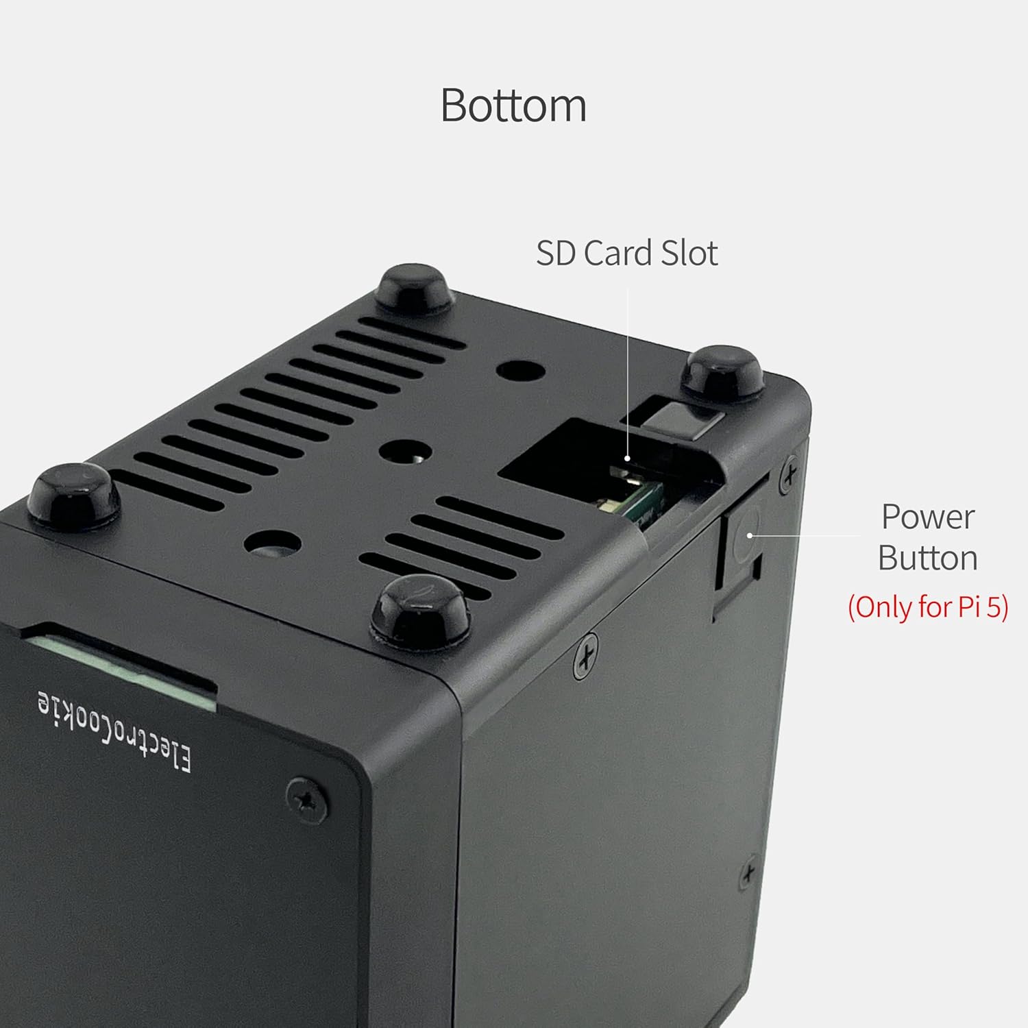 PC Mart Mini PC Case for Raspberry Pi 5 with M.2 NVMe SSD PCIe HAT and Active RGB Lighting Cooler (Black Case + M.2 HAT[X1001])