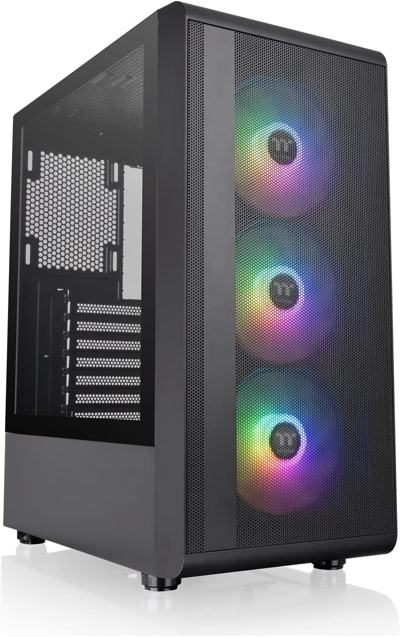Thermaltake S200 Mesh ARGB Tempered Glass Mid Tower Case Black Edition