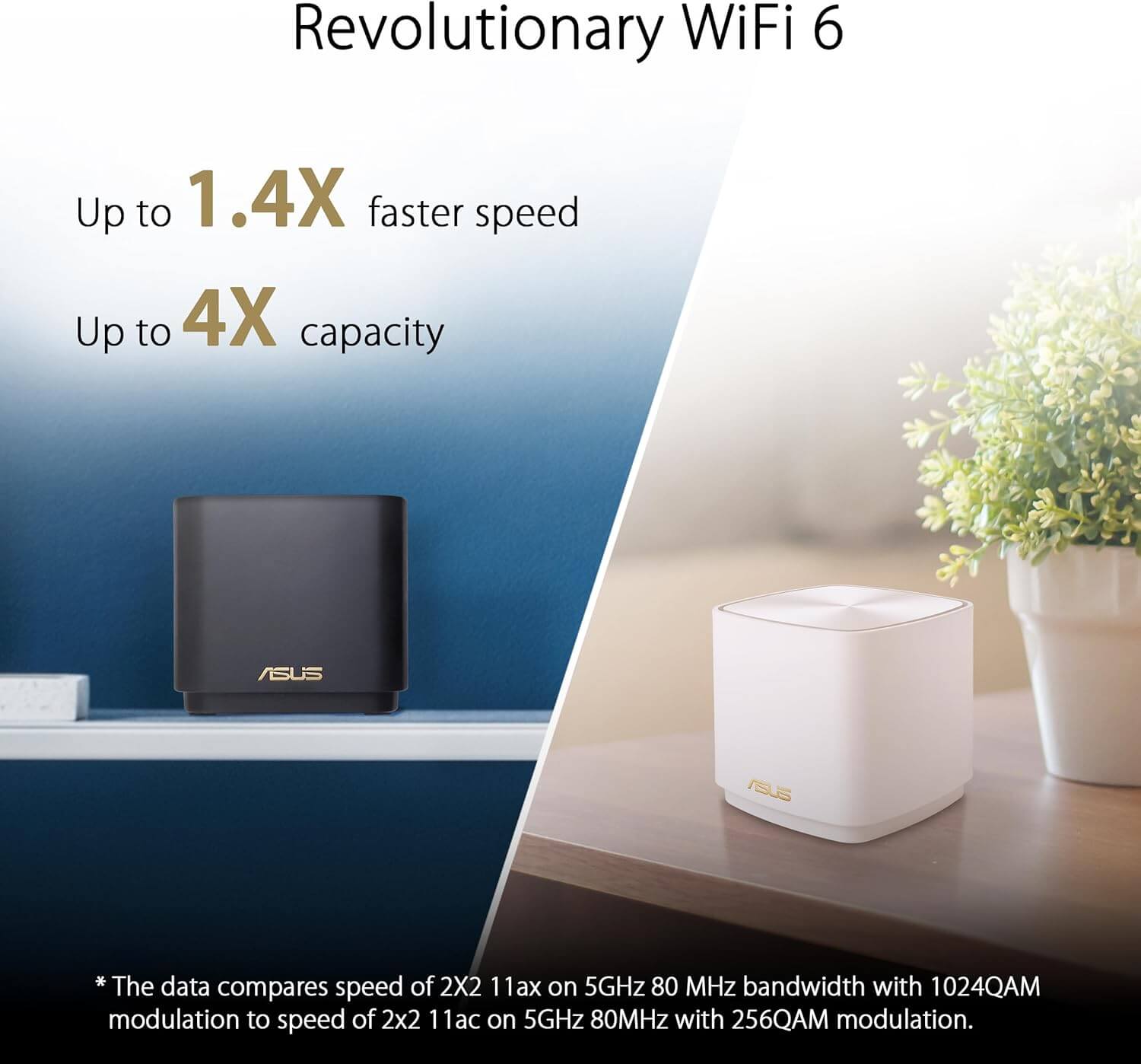 ASUS ZenWiFi XD4S AX1800 WiFi 6 Mesh Router (3 Pack), Coverage up to 4800 sq ft, Subscription-Free Network Security, Built-in Parental Control, Instant Guard, VPN, Easy Setup via ASUS Router App access point