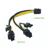 8 Pin Female to Dual Male PCI Express Video Card Power Cable