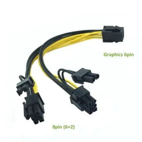 8 Pin Female to Dual Male PCI Express Video Card Power Cable