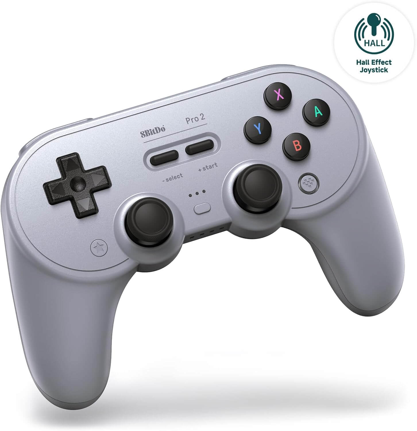 8BitDo Pro 2 Bluetooth Controller for Switch Hall Effect Joystick Update Wireless Gaming Controller for Switch PC