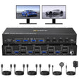 8K Dual Monitor Displayport KVM Switch 2 Monitors 4 Computers Port USB 3.0 DP 1.4 Switcher 8K@30Hz/4K@144Hz