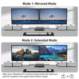 8K Dual Monitor Displayport KVM Switch 2 Monitors 4 Computers Port USB 3.0 DP 1.4 Switcher 8K@30Hz/4K@144Hz