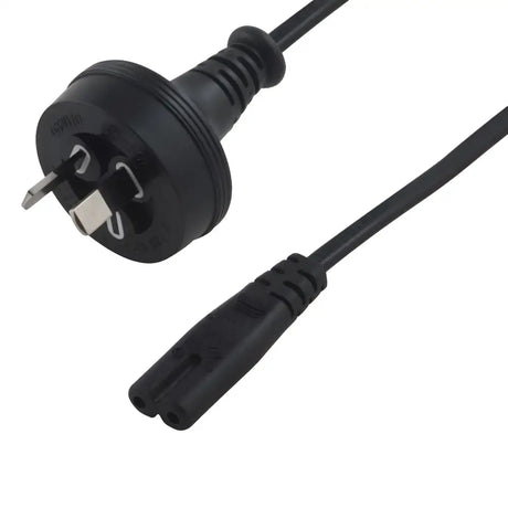 8Ware 2 Pin Core Power Cable 2m AU Plug 240v to IEC C7 figure eight Female Appliance Wall Duty for Notebook AC Adaptor