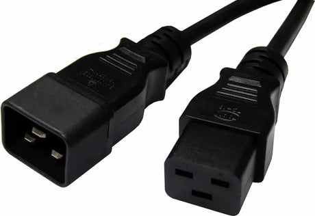 8Ware 2m Power Extension Cable Lead 15A IEC-C19 to IEC-C20 Male Female for UPS PDU PC Servers Rack-mount Distribution