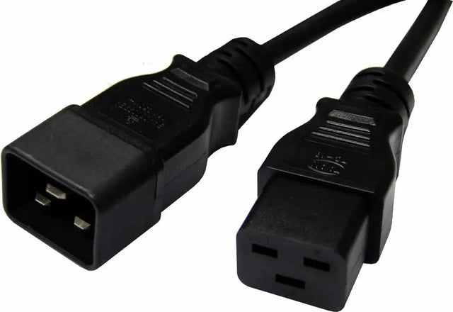 8Ware 2m Power Extension Cable Lead 15A IEC-C19 to IEC-C20 Male Female for UPS PDU PC Servers Rack-mount Distribution