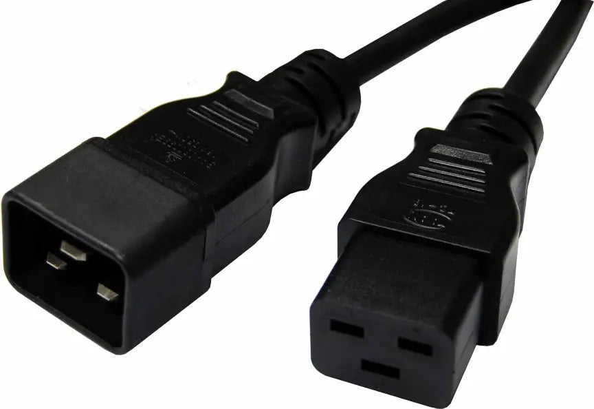 8Ware 2m Power Extension Cable Lead 15A IEC-C19 to IEC-C20 Male Female for UPS PDU PC Servers Rack-mount Distribution