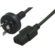 8Ware AU Power Cable 2m - Male Wall 240v PC to Female Socket 3pin IEC 320-C13 for Notebook/AC Adapter