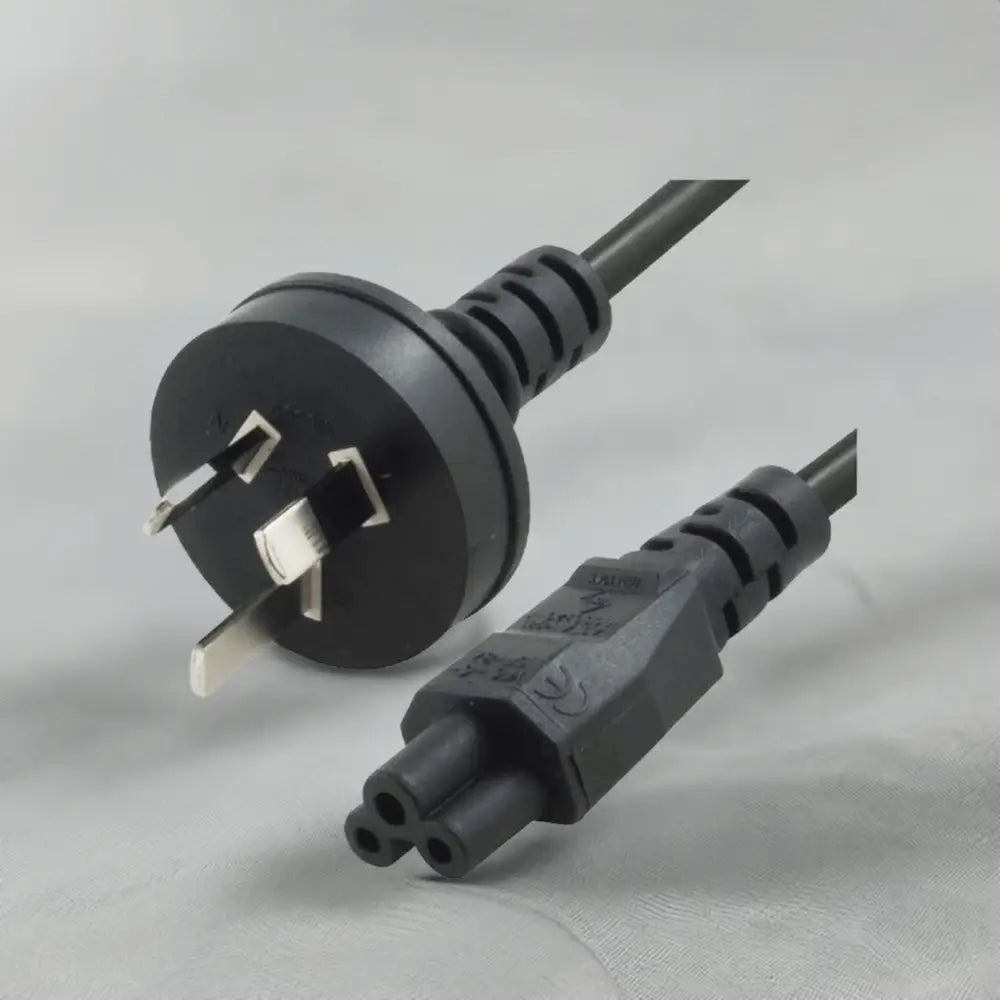 8ware AU Lead Cord Cable 3m 3-Pin to ICE 320-C5 Cloverleaf Plug Mickey Type Black Male Female 240V 7.5A 3 core