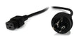 8Ware Power Cable 2m 3-Pin AU to IEC C19 Male Female 10A Electrical Safety Black