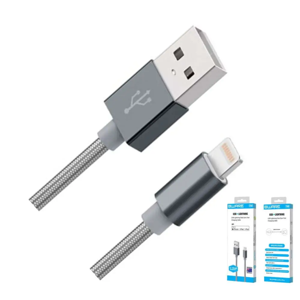 8Ware Premium 2m Apple Certified USB Lightning Data Sync Fast Charging Cable for iPhone X XS XR Max 8 7 6 iPad Air Mini