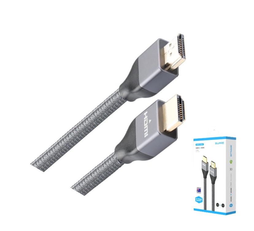 8Ware Premium HDMI 2.0 Cable 5m Retail Pack 19 pins Male to UHD 4K HDR High Speed Ethernet ARC Gold Plated for TV XBOX