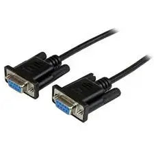 StarTech 1m Black DB9 RS232 Serial Null Modem Cable F/F