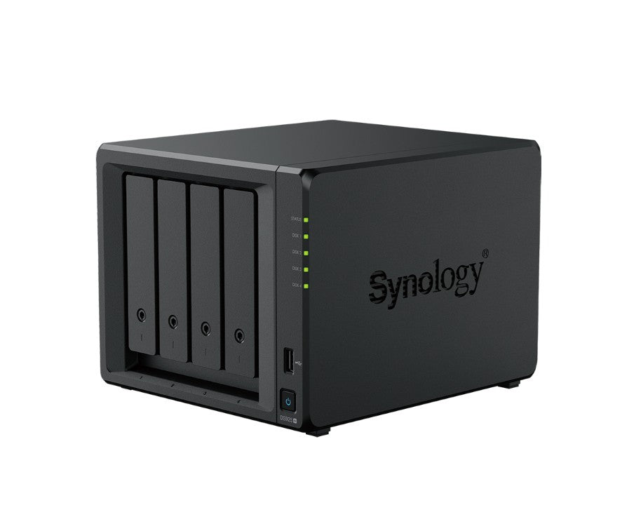 Synology DiskStation DS925+ 4-Bay NAS 3.5" Diskless, AMD Quad Core CPU, 4GB RAM, 2x 2.5GbE, 2 x USB3.2, 1 x Expansion port. Synology Drives Only