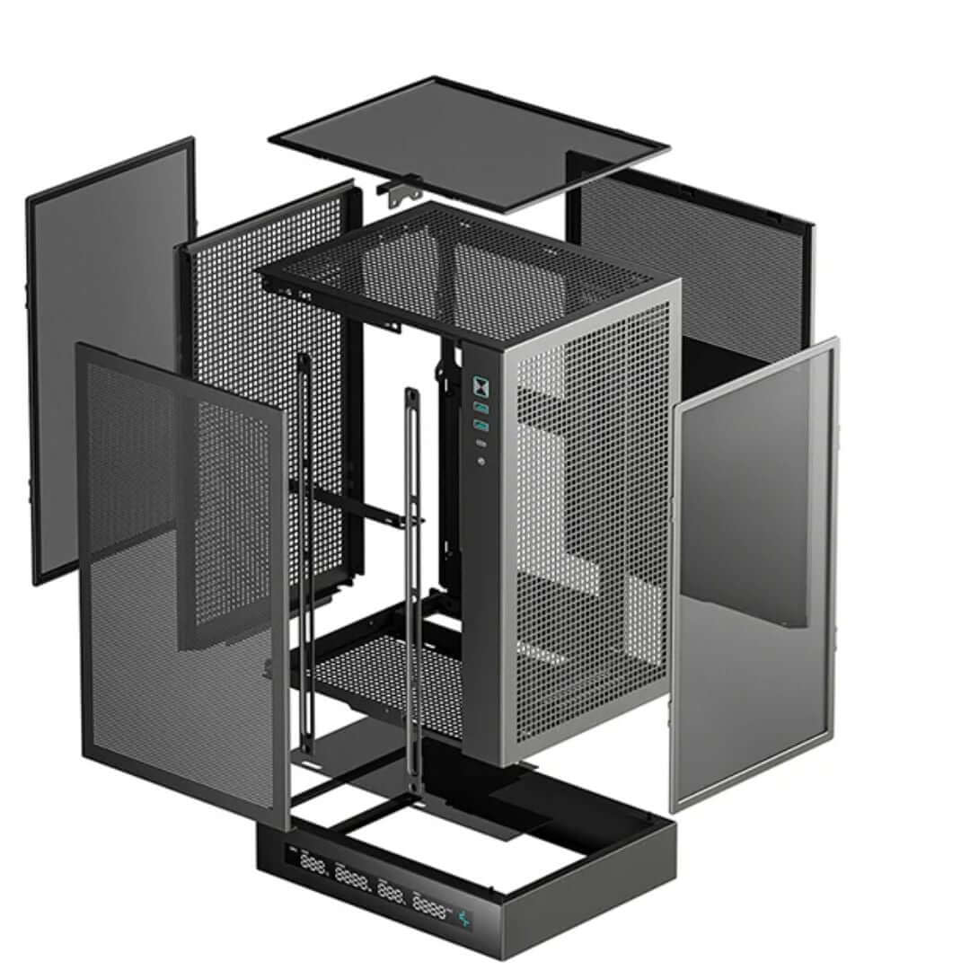 DeepCool CH170 DIGITAL ITX Case, Digital Status Display, Extremely portable size, Abundant Airflow Ventilation, Mesh panels, Full sized air cooler sup