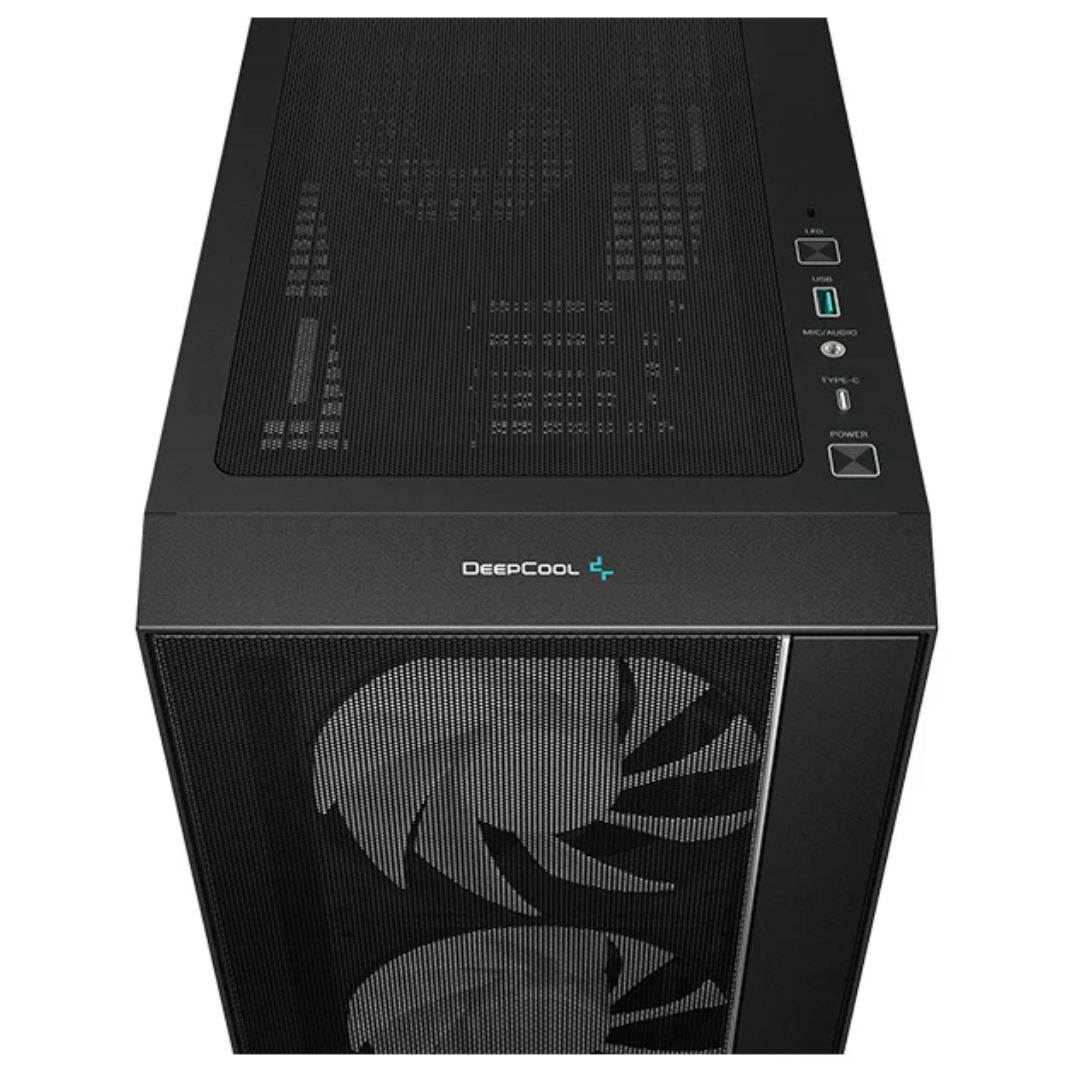 DeepCool MATREXX 55 MESH V4 C Full Tempered Glass Side Panel ATX Case. Front top USB3.0, (Type-C) Pre-Installed 3×140mm ARGB PWM Fans, 1×120mm ARGB