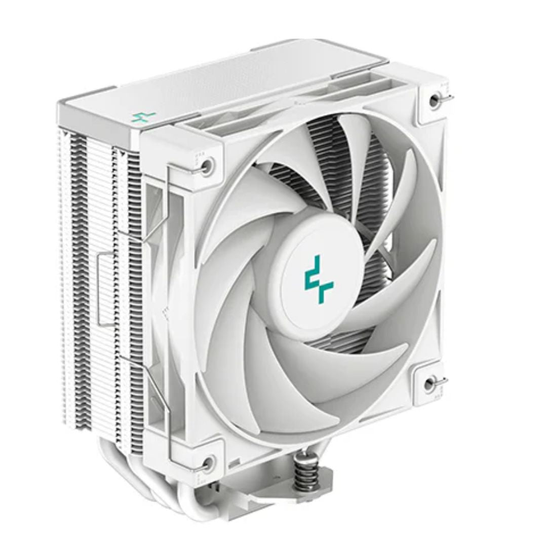 DeepCool AK400 White Performance CPU Cooler, 4 Heat Pipe Tower, High-Performance FDB Fan, 220W Heat Dissipation, LGA1851/1700/1200/115X/AM5/AM4