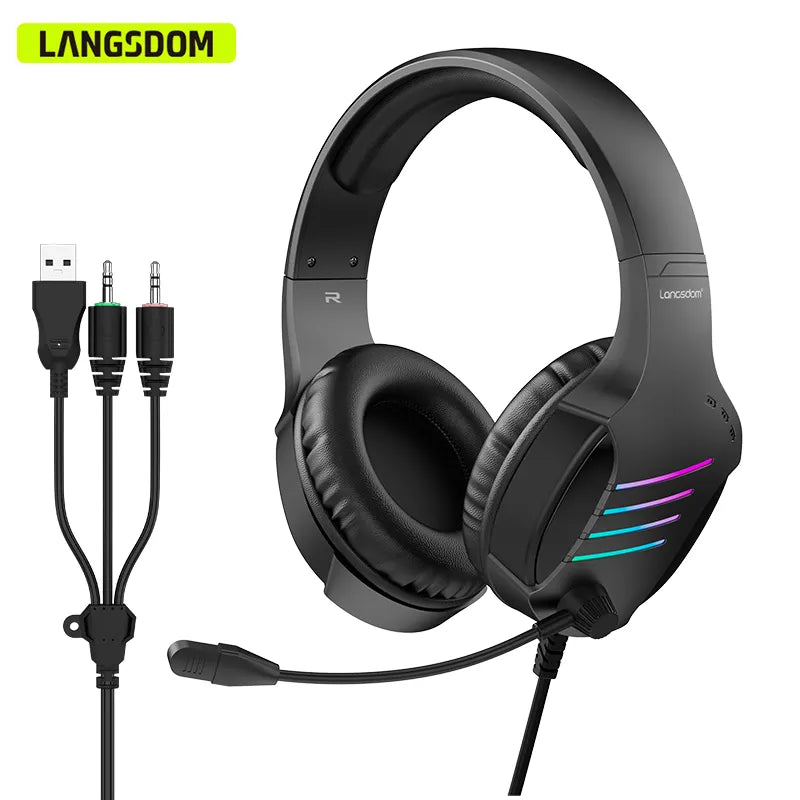 Wired Rgb Light Headphone 7.1 Surround Gamer Headphones USB 3.5mm PS4 Gaming Earphones Headsets