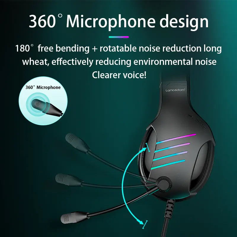 Wired Rgb Light Headphone 7.1 Surround Gamer Headphones USB 3.5mm PS4 Gaming Earphones Headsets