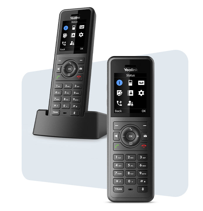 Yealink W77P High-Performance IP DECT Solution Including W57R Rugged Handset and W70B Base Station, Up to 20 Simultaneous Calls