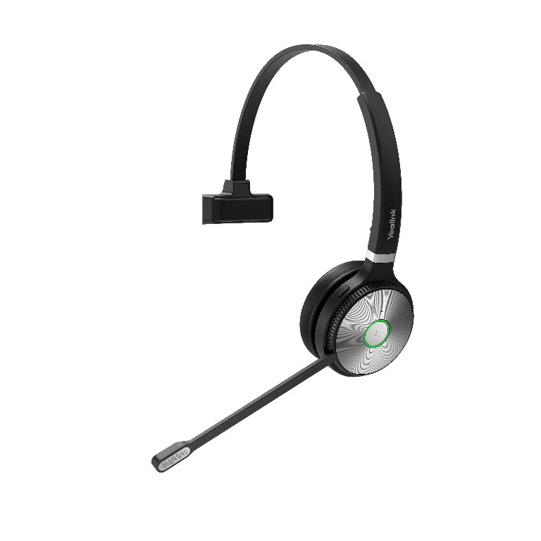 Yealink WH62 Mono UC DECT Wireless Headset, Busylight On Headset, 2 Micro-USB Connection, Leather Ear Cushions, Yealink Acoustic Shield Technology