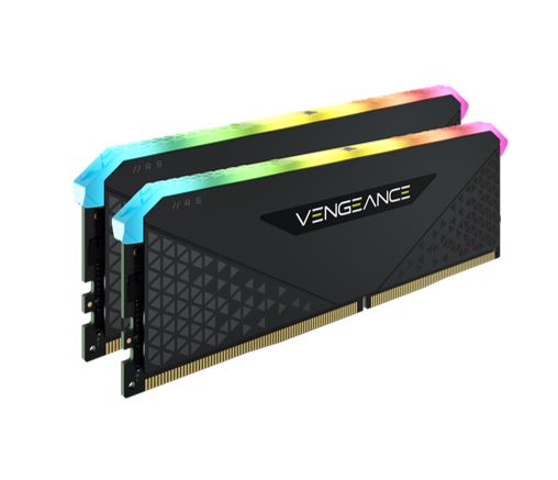 Corsair Vengeance RGB RT 64GB (2x32GB) DDR4 3200MHz C16 16-20-20-38 Black Heatspreader Desktop Gaming Memory for AMD