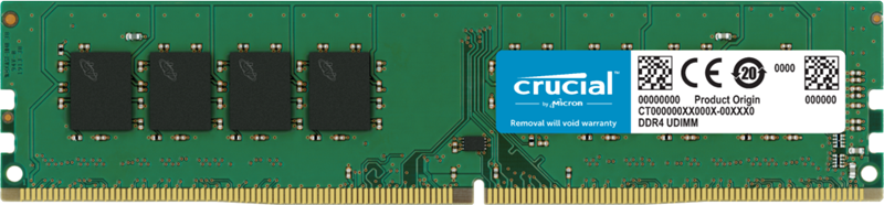 Crucial 32GB (1x32GB) DDR4 UDIMM 3200MHz CL22 1.2V Dual Ranked Desktop PC Memory RAM ~CT32G4DFD8266