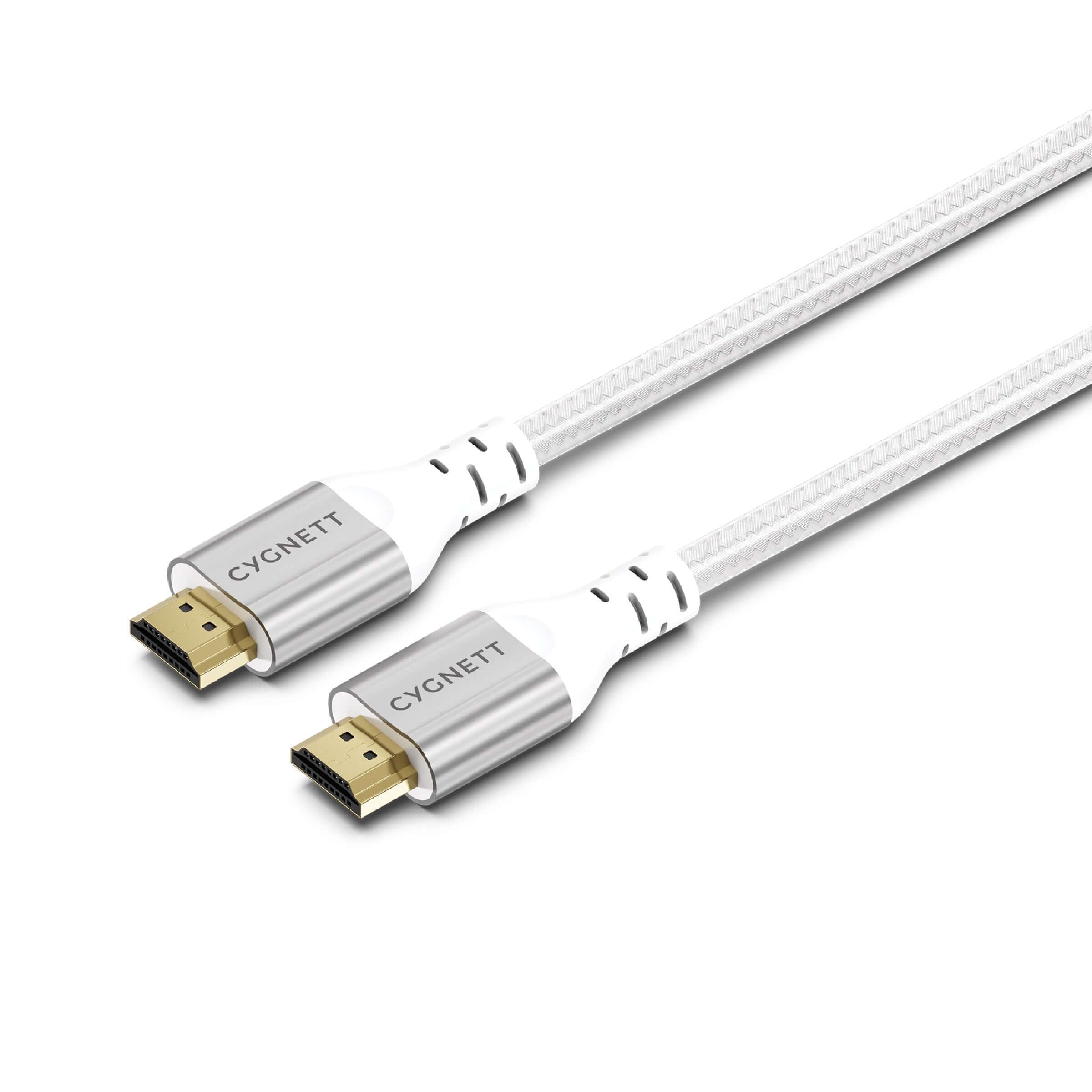 Cygnett Unite 8K HDMI to HDMI Cable (1.5M) - White (CY4864CYHDC), Braided, Supports 8k (60Hz) & 4k (120Hz), Flexible Materials, 48Gbps Bandwidth