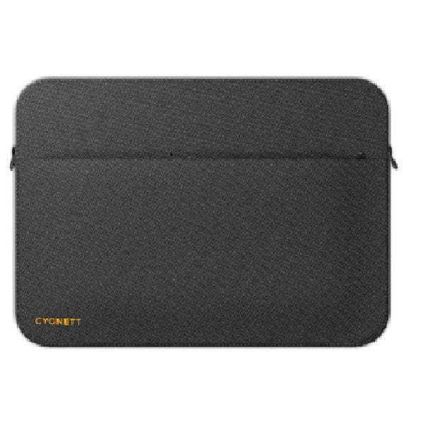 Cygnett Eco Laptop Sleeve Medium 13"- 14" - Black (CY5057CLSLE), GSR 4.0 recycled polyester, Adjustable Strap, Front panel Zip, 2 Yrs