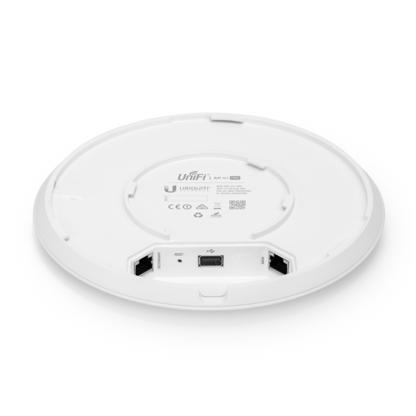 Ubiquiti UniFi AC Pro V2 Indoor & Outdoor AP, 2.4GHz @ 450Mbps, 5GHz @ 1300Mbps, 1750Mbps Total, Range Up 122m | POE Adapter Included