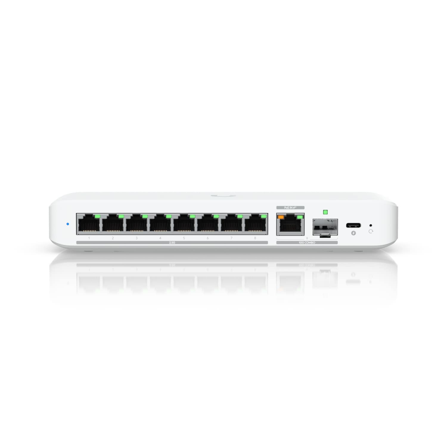 Ubiquiti Flex 2.5G, Flexible, 8-port 2.5 GbE Switch,10 GbE RJ45/SFP+ Combination Uplink Port, Powered With USB-C /PoE+ adapter