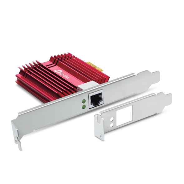 TP-Link TX401 10G 10 Gigabit PCI Express Network Adapter Low-Profile & Full-Height Brackets 1× PCI Express 3.0 x4, 1× RJ45 Gigabit/Megabit Port (NIC)