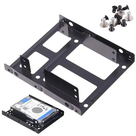 2.5 To 3.5 Inch Hard Disk Bracket Hard Dual Desktop SSD Mounting Bracket Internal Adapter Support Two 2.5" HDDs or SSDs Drives