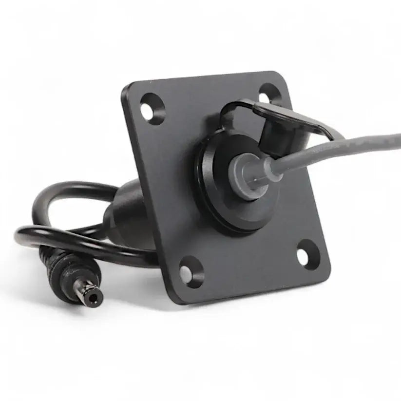 Aluminium Starlink Mini Caravan Waterproof Wall Socket / Passthrough DC 5.5 x 2.1 SL-MINI-WALLPLATE