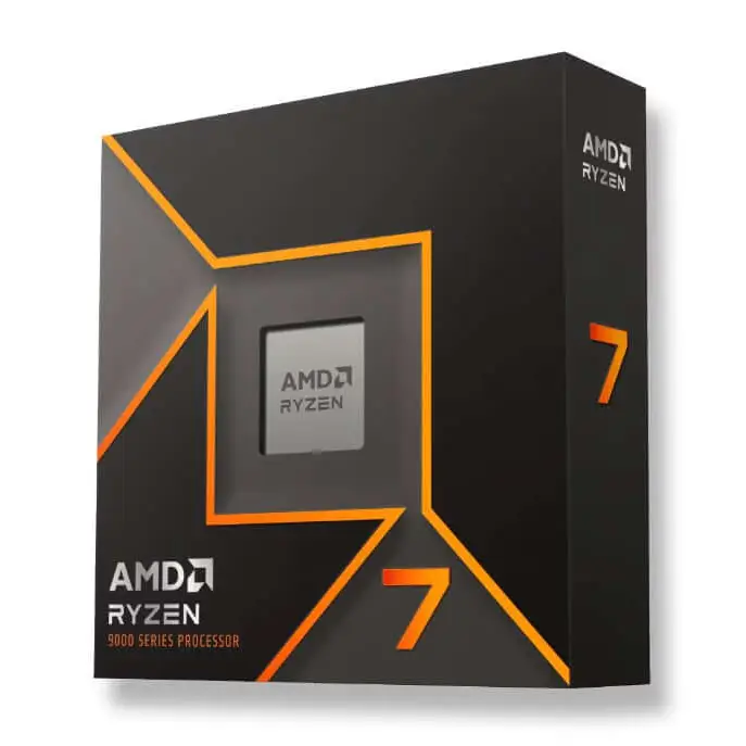 AMD Ryzen 7 9700X 8Cores/16Threads 65w Max Boost Clock 5.5 GHz PCIE 5.0 32MB Cache Radeon™ Graphics 2200 MHz Frequency