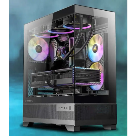 Antec CX700 ARGB Black ATX USB 3.0 and Type-C 3.2 Gen 2 Tool Free Panels Vertical Cooling 3x 120mm Fans Gaming Case