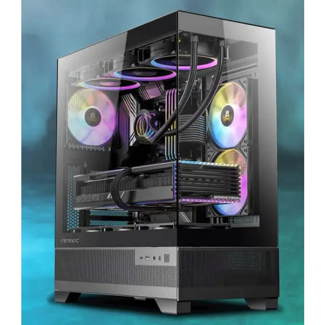 Antec CX700 ARGB Black ATX USB 3.0 and Type-C 3.2 Gen 2 Tool Free Panels Vertical Cooling 3x 120mm Fans Gaming Case