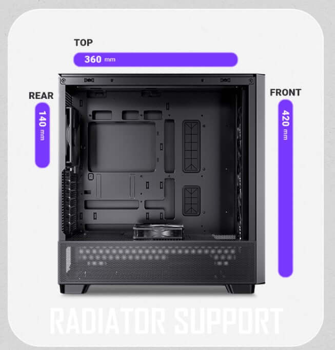 Antec Flux ATX Black Premium Walnut Trim 5x Black PWM Performance Fans. Ultra Cooling Design ARGB Controller Mid Tower